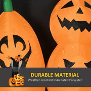 9ft Inflatable Halloween Decoration Pumpkin Ghost With Pumpkins, Blow-Up Outdoor LED Display For Lawn, Garden, Party