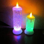 Colorful LED water turn candle light