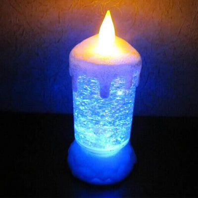 Colorful LED water turn candle light