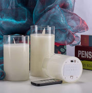 Candle Light Simulation LED Electronic Candle Light Decorative Glass Shade Light