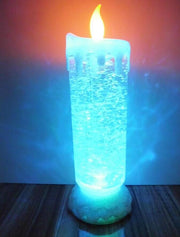 Colorful LED water turn candle light