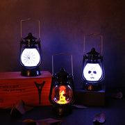 Halloween Decoration Vintage Hanging LED Light Lamp Portable Ghost Spider Nightlight For Haunted House Props Home Party Decor